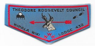 Wipala Wiki Lodge 432 W1 Theodore Roosevelt Council Order Of The Arrow Oa Flap