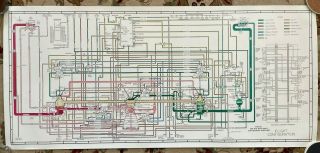 Vintage Nasa Space Shuttle Main Engine Ssme Rs - 25 Flow Schematic Poster 39 X 18