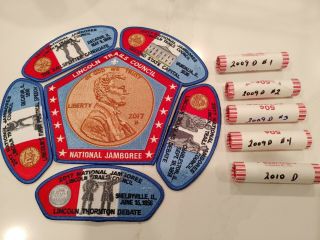Lincoln Trails Council Bsa 2017 Nj Patch Set W/ Us Rolls Of All 4