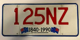 Zealand 150 Year Anniversary License Plate