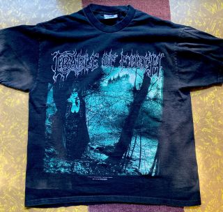 Cradle of Filth Dusk and Her Embrace official 1996 vintage black metal XL shirt 2