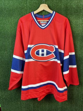 Authentic Vintage Montréal Canadiens Nhl Hockey Jersey With Fighting Strap