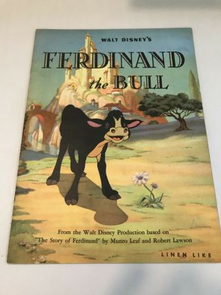 1938 Vintage Walt Disney Ferdinand The Bull / Hc Book