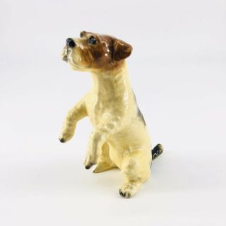 Vtg Royal Design Mortons Wire Haired Terrier Figurine Standing Begging