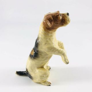 Vtg Royal Design Mortons Wire Haired Terrier Figurine Standing Begging 3