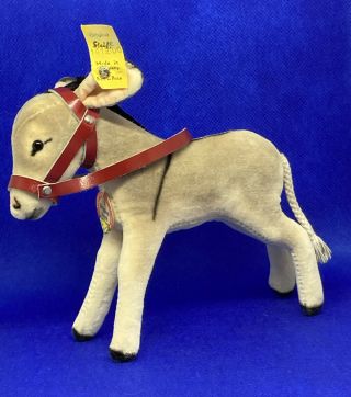 Vintage Steiff Donkey / Burro All Ids 4 1/2” Tall