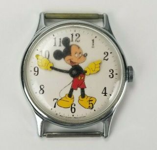 Vintage 1970 Timex Mickey Mouse Character Watch Walt Disney Mechanical Windup
