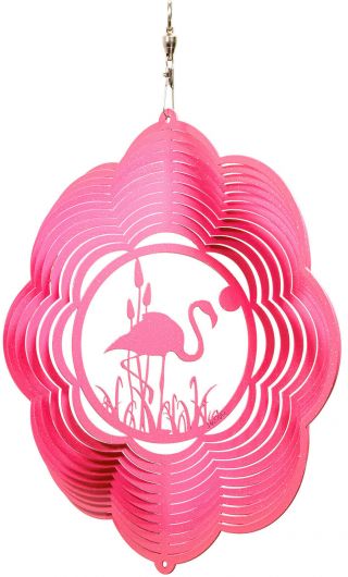 Swen Products Flamingo Metal Wind Spinner