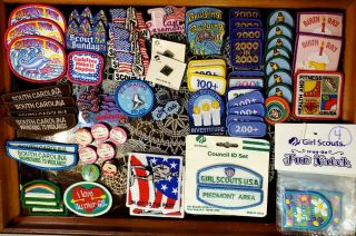 Huge Assortment Of Girl Scout Patches Event Patches And Pins All