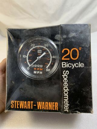 Box Vintage Stewart - Warner 20 " Bicycle Speedometer Part 737 - E