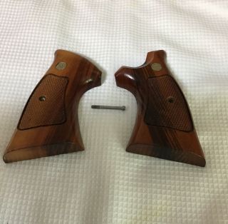 Vintage Smith & Wesson Wood Grips - May Be For Model 27