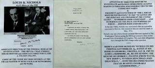 No 3 Fbi G - Man Director Martin Luther King Communist Investigation Letter Signed