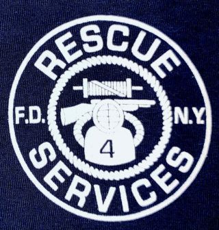 Fdny Nyc Fire Department York City T - Shirt Sz L Rescue 4 Queens
