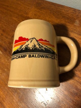 Boy Scouts Of America Bsa Camp Baldwin C.  P.  C.  Mug/stein Vintage Retro 1984
