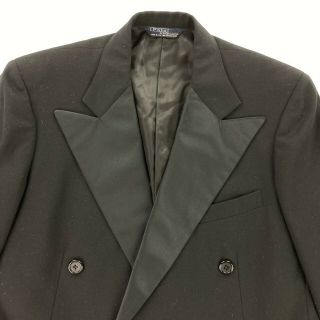 Vtg Polo Ralph Lauren Men’s Double Breasted Tuxedo Jacket Black • 40 R