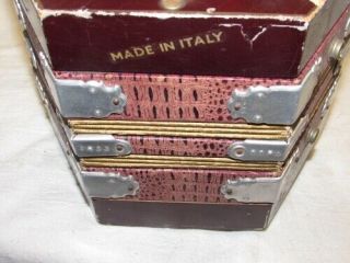 Vintage Italian Concertina Squeeze Box Accordion C 3