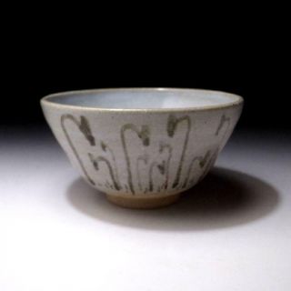 @PH28: Japanese Pottery Tea Bowl,  Karatsu ware by Famous potter,  Ranzan Fukuda 2