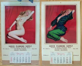 Marilyn Monroe 1955 Vintage Lift Up Calendar Kelley Photo Press Pinup