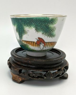 Antique Vintage Chinese Japanese Hand Painted Tea Cup