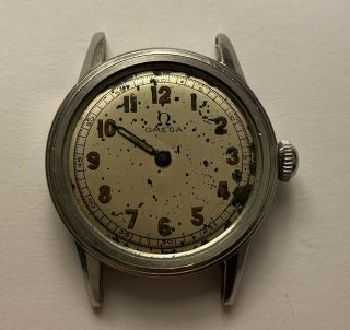 Vintage Omega Military Stainless Steel Mens Watch Ref.  2384 8 For Repair