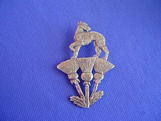 Abstract Scottish Deerhound Thistles Pewter Pin 16j Dog Jewelry By Cac