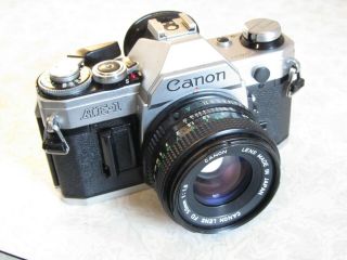 Vintage Canon Ae - 1 35 Slr Film Camera With Fd 50mm F1.  8 Prime Lens Kit