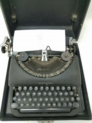 Remington Rand Deluxe Model 5 Vintage Typewriter S&h