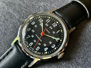 Popular Vintage Military Type Watch Timex Sprite Gb 1967 M24 Serviced