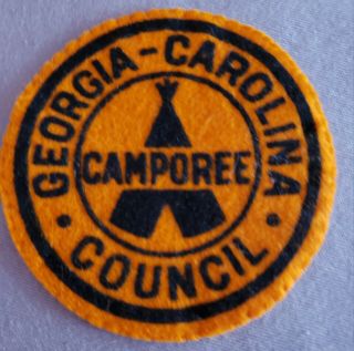 Vintage 1950s Georgia Carolina Council Camporee Felt Bsa