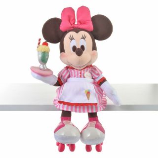 Disney Store Japan Minnie Mouse Plush Doll Ice Cream Parlour Parlor