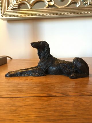 Saluki - Bronze Figurine / Persian Hound / Sight Hound / Dog Sculpture