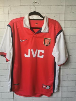 Arsenal 1998 1999 Home Jvc Vintage Nike Football Shirt - Adult Medium