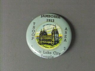 Boy Scout National Jamboree 1953 Salt Lake Council Pinback Button 2231kk