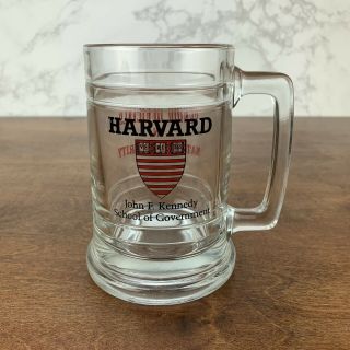 Vintage Ceramic Glass Beer Mug Cup Harvard John F.  Kennedy School Of Government