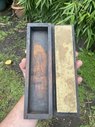 Vintage Boxed Pike No 1 Washita Oilstone / Sharpening Stone