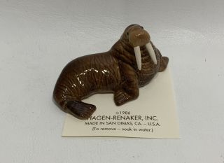 Vintage Hagen Renaker Walrus 2071 Miniature Ceramic Figurine