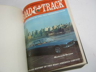 1966 Road & Track Magazines Full Year 12 Issues Bound In Book