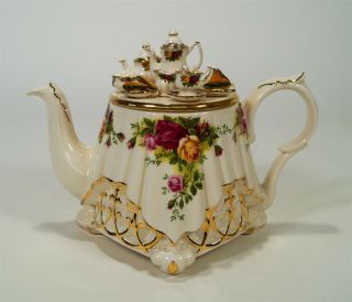 Vintage Royal Albert Old Country Roses Ocr Paul Cardew Victorian Table Teapot