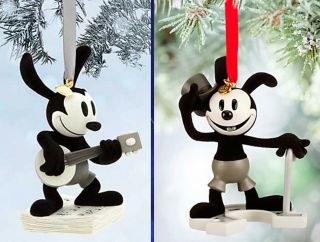2 Oswald The Rabbit Christmas Classic Disney Sketchbook Ornaments 2014 & 2015