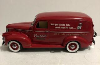 Danbury 1940 ' s CAMPBELL ' S SOUP DELIVERY TRUCK - - Visor Issue 2