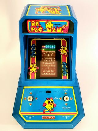 Vintage Coleco 1981 Bally Midway Ms Pac - Man Video Tabletop Arcade Game 2 Players