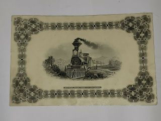 Ca 1885 Kendall Locomotive Bank Note Co York Mutual Life Insurance Co
