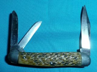 Vintage J.  A.  Henckels Germany Zwilling Jigged Bone Whittler Pocket Knife