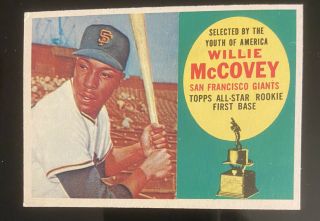 1960 Topps Willie Mccovey 316 Rookie Card Rc Centered Beauty Invest Hof Vintage