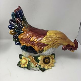 Ceramic Rooster Chicken Farm Home Decor Figurine