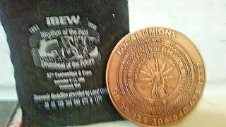 Ibew Brotherhood Of Electrical Workers Medallion Medal Local Unions California