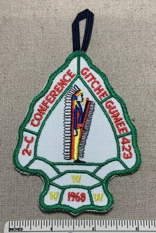 Vintage 1968 Oa Area 2c Order Of The Arrow Conclave Patch Lodge 423 Gitche Gumee