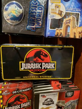 One 1 Logo Jurassic Park Rare Universal Studios Florida License Plate