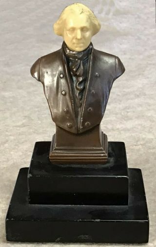 Small 1930s Art Deco Bust Of George Washington By J.  Ruhl