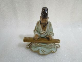 Vintage Chinese Japanese Shiwan Mud Man Glazed Art Pottery Bonsai Clay Figurine